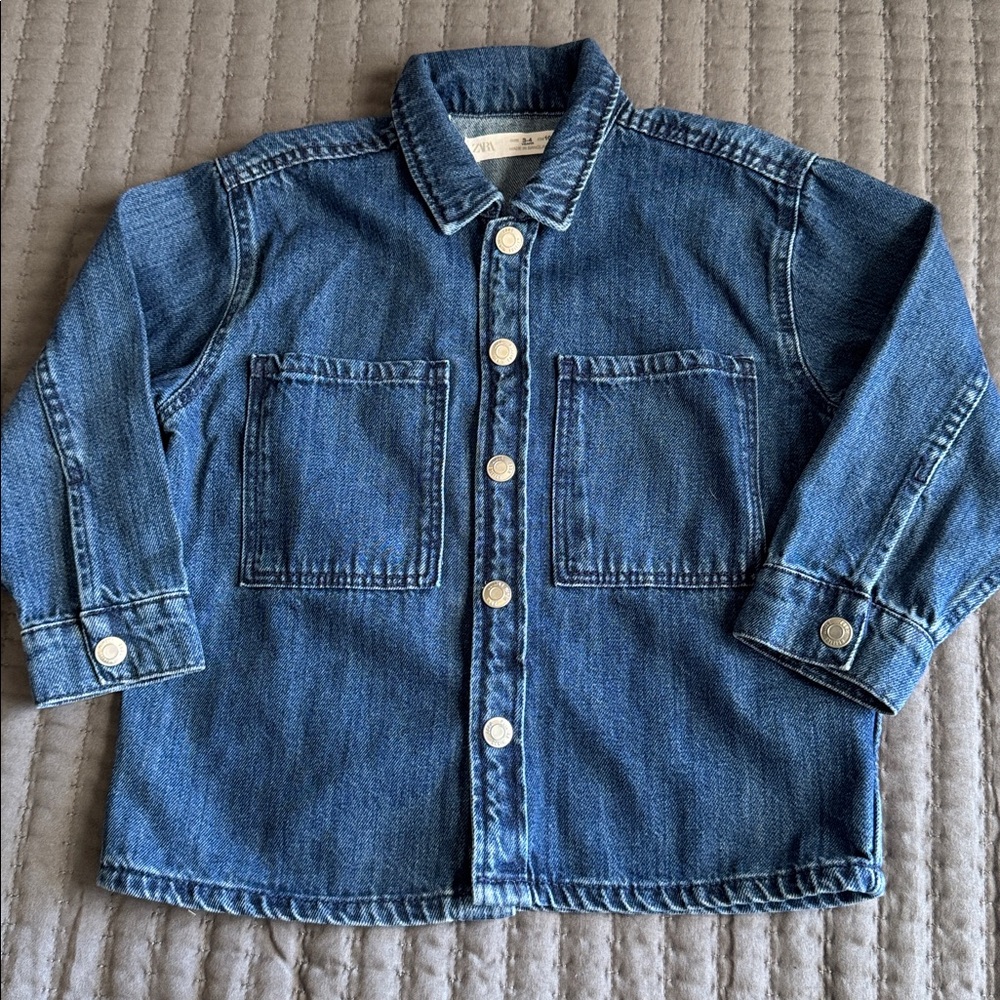 Zara kids denim shacket